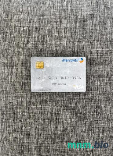 Venezuela Banco Mercantil visa obciążyć card wygląd fotograficzny skan PSD + zdjęcie